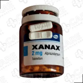 A bottle of Xanax with the white background you can easily buy Xanax online