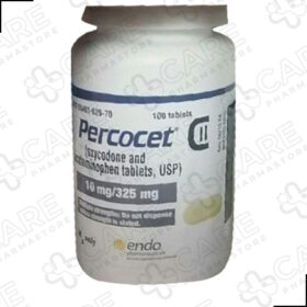 A bottle of Percocet with a white background. You can buy Percocet online