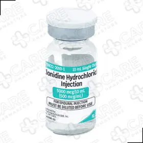 Bottle of Clonidine 500mcg/ml, Buy Clonidine 500mcg/ml online from Care Pharma Store.
